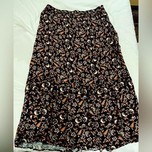 ABLE black floral Catherine flounce skirt XXL